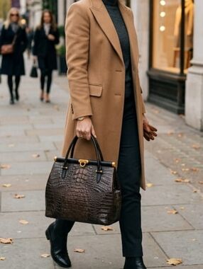 HOST PICK👜Vintage Genuine Crocodile Leather Handbag